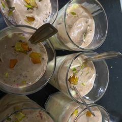 A picture of Cold coffee-with soaked sabja.