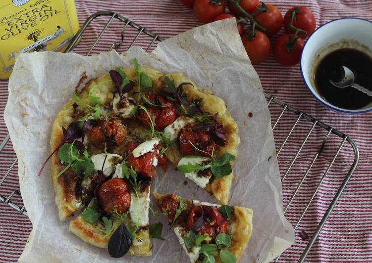 Balsamic roasted tomato and goat's cheese tart