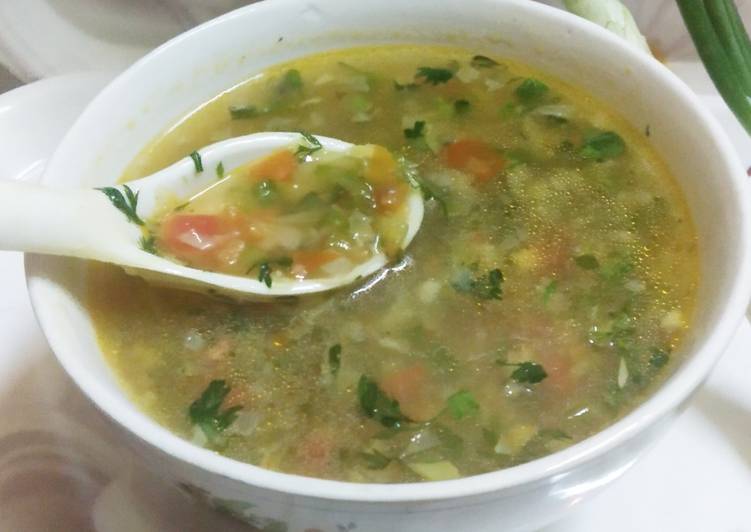 Healthy mix vegetable soup