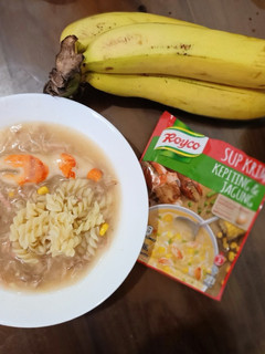 Foto resep Sup krim kepiting feat makaroni