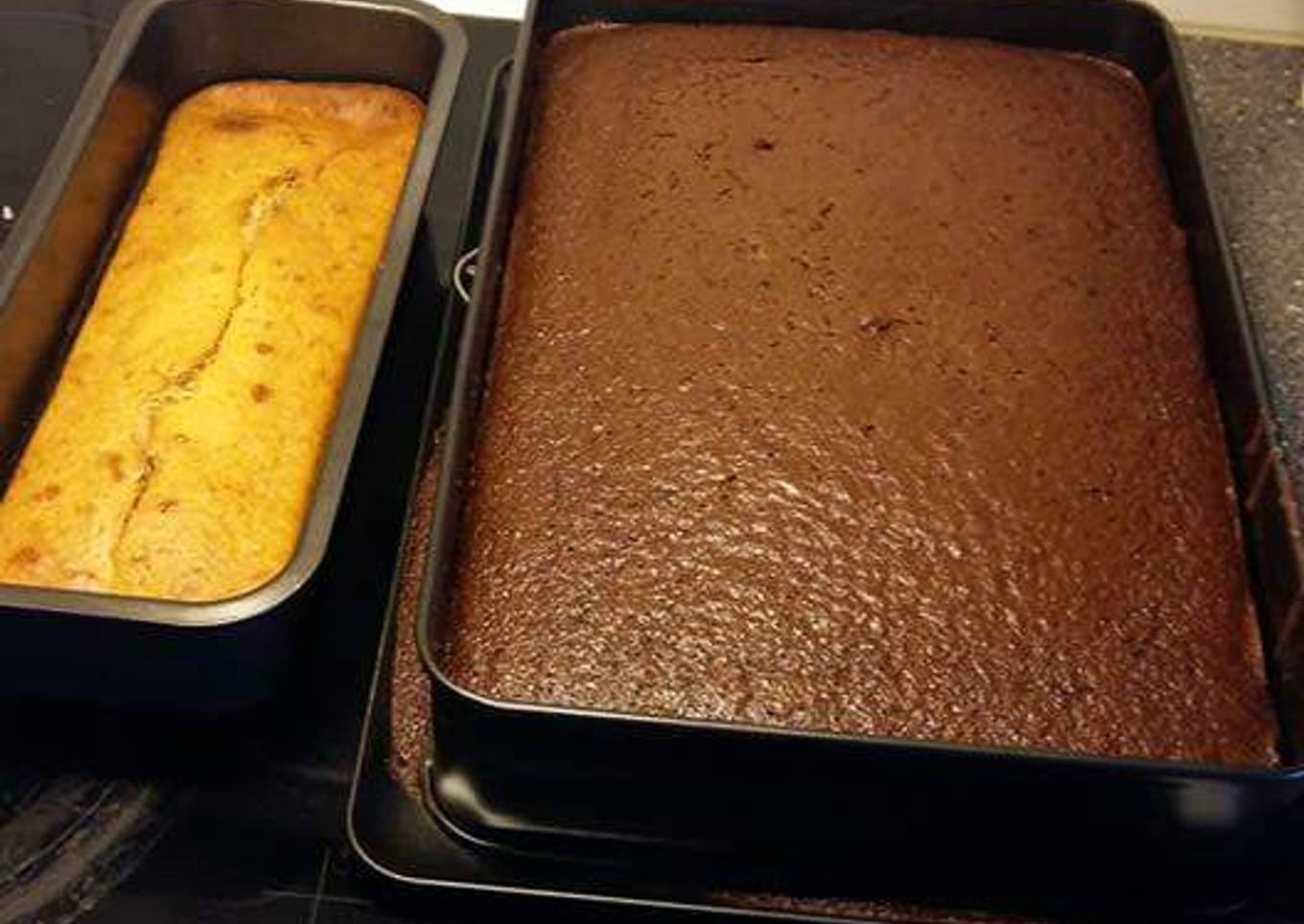 Chocolate and vanilla cake