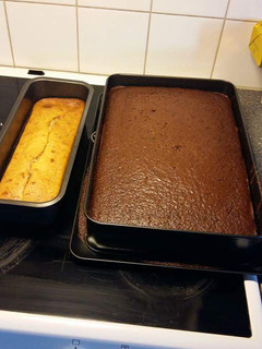 A picture of Chocolate and vanilla cake.