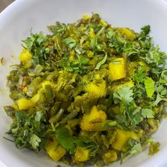 A picture of Mooli ki saangri ki sabji.