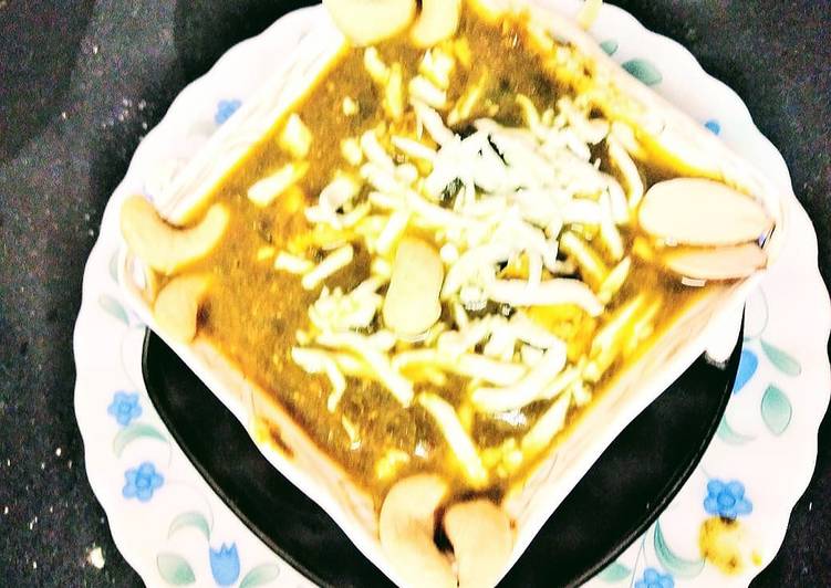 Turn Good Recipes into Great Recipes With Palak paneer in cashew paste