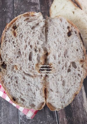 Foto resep Country Loaf Sourdough Bunga Telang