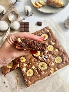 Une photo de Brownie fondant à la banane