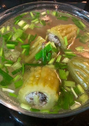 Hình của món Canh mướp đắng nhồi thịt.