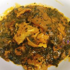 A picture of Bitterleaf soup.