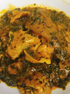 A picture of Bitterleaf soup.