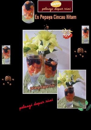 Foto resep Es Pepaya cincau hitam