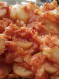 Aloo bhey sbji (potato lotus stem veg)