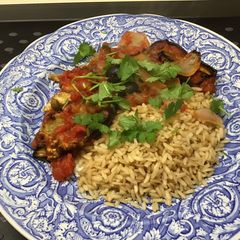 Roasted aubergines with olives and capers #mycookbook A picture of Roasted aubergines with olives and capers #mycookbook.