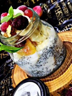 عکسی از دستور پودینگ دانه چیا و میوه