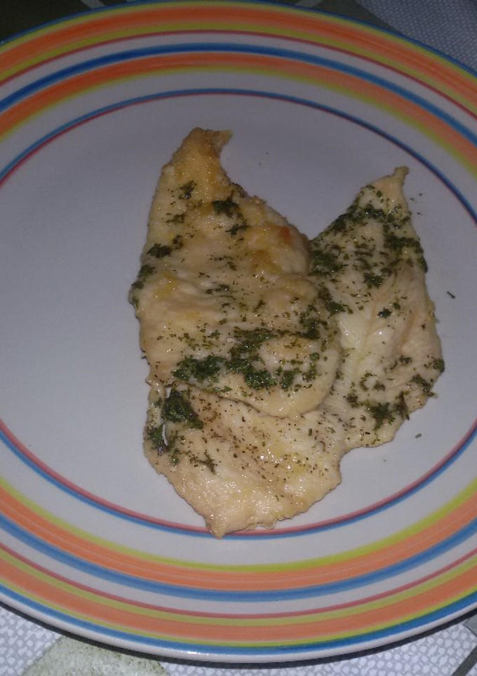 Una foto de Escalopines al limón sin y con thermomix