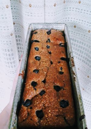 Una foto de Budín de banana y arándanos saludable