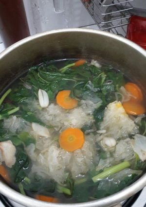 Foto resep Sayur bayam dan jamur kering