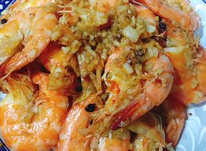 Hình của món Tôm chiên bơ tỏi.