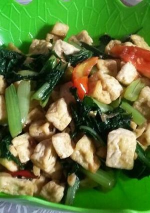 Foto resep Tumis sawi hijau&tahu