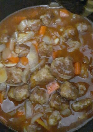 Foto resep Bola bola daging saos asam manis