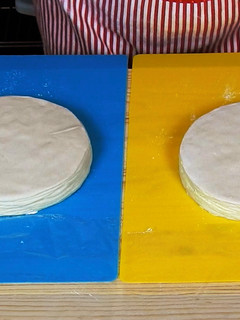 A picture of Greek Phyllo Pastry Sheets for Savoury Pies, version 3 (10+10 buttery layers).