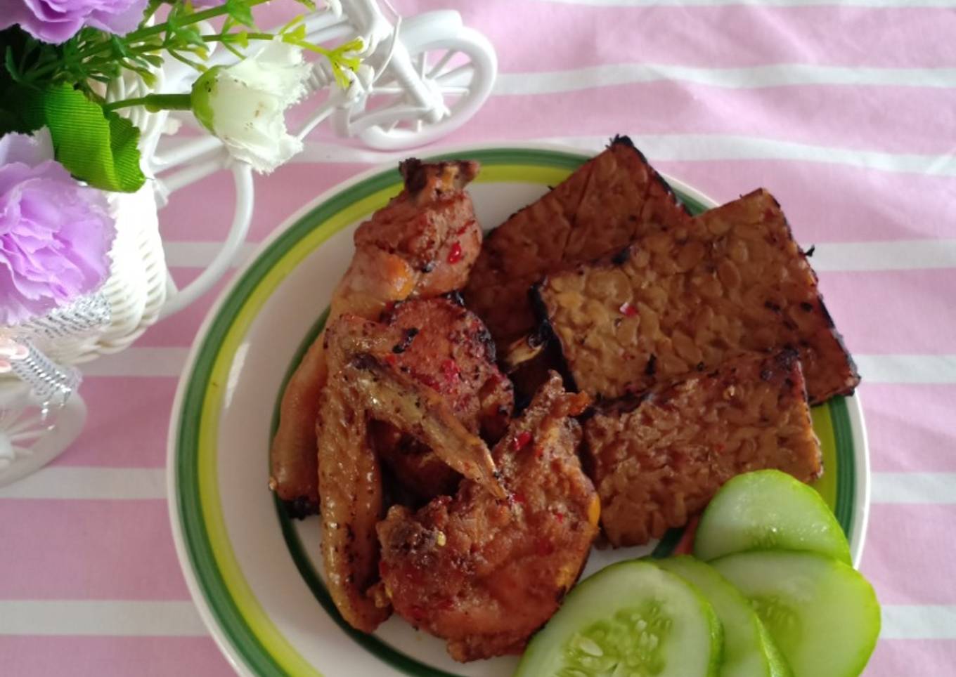 Ayam tempe bakar enak antiribet