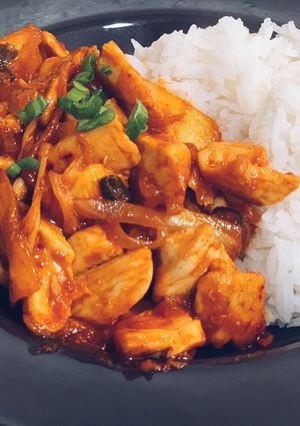 รูปของ ข้าวหน้าไก่ผัดกิมจิ