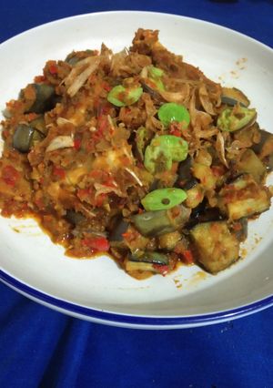 Foto resep Oseng terong pete Tulang jambal