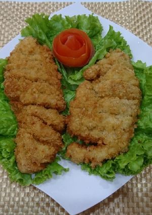 Hình của món Ức gà chiên xù.