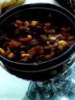 Una foto de Picadillo a las correa con elote dulce o amarillo