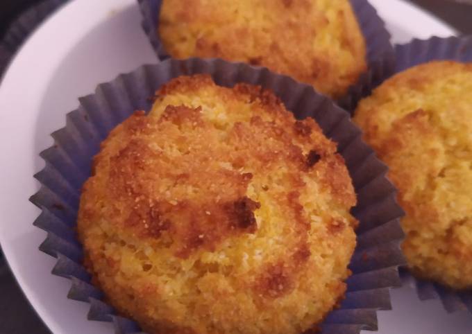 Muffins de coco y harina de maíz Receta de Eugenia- Cookpad