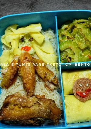 Foto resep Ketofied Roti Jala & Tumis Pare #keto_cp_bento