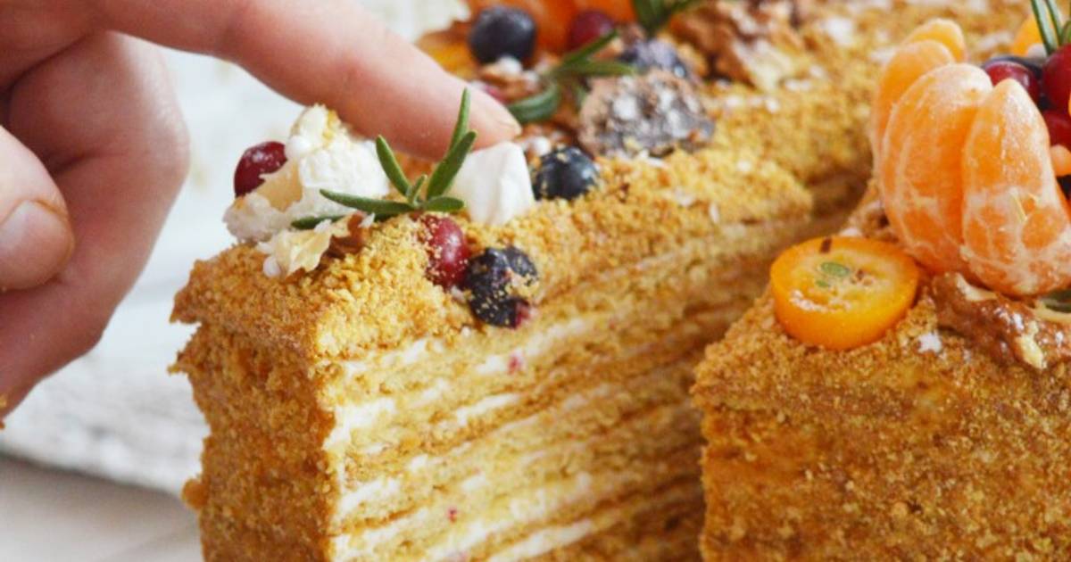 Mедовик /Honey cake - пошаговый рецепт с фото. 