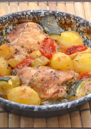 Irsai serpenyős csirkecombok recept fotója