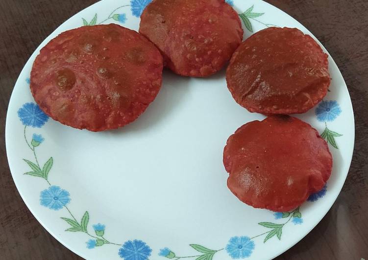 Steps to Prepare Perfect Beetroot Puri