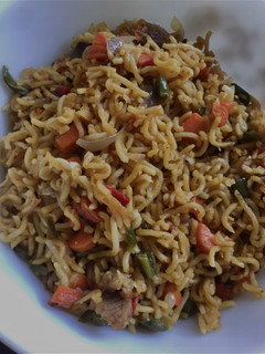 A picture of Stir fry indomie.