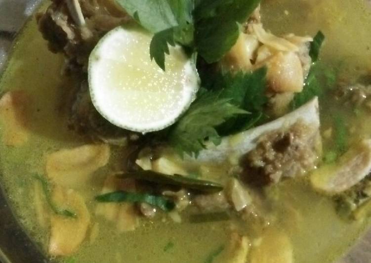 Tulang kambing bumbu soto