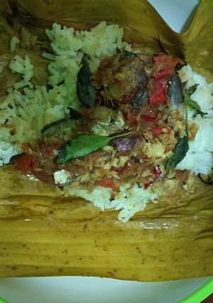 Foto resep Nasi Kukus Ikan Asin
