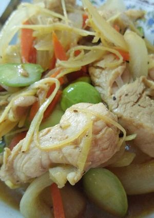 รูปของ ไก่ผัดขิงใส่สะตอ