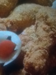 A picture of Home made KFC CHICKEN.