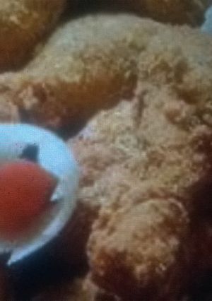 A picture of Home made KFC CHICKEN.