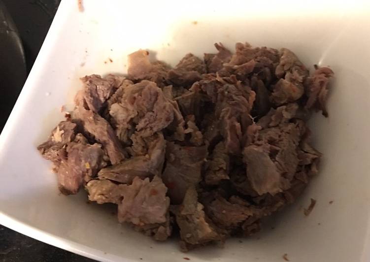 Recipe of Quick Stewed beef shin (pre10m,cooker 1 h)