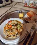 Cerdo al curry con arroz