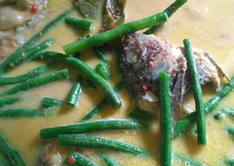 Gulai kacang panjang with ikan nila #PR_Kacang Panjang 😀