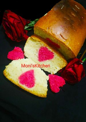 এগলেস সিক্রেট হার্ট কেক(eggless secret heart cake recipe in Bengali) রেসিপির প্রধান ছবি