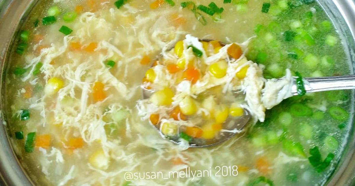 Resep Sup jagung ayam  oleh Susan Mellyani Cookpad