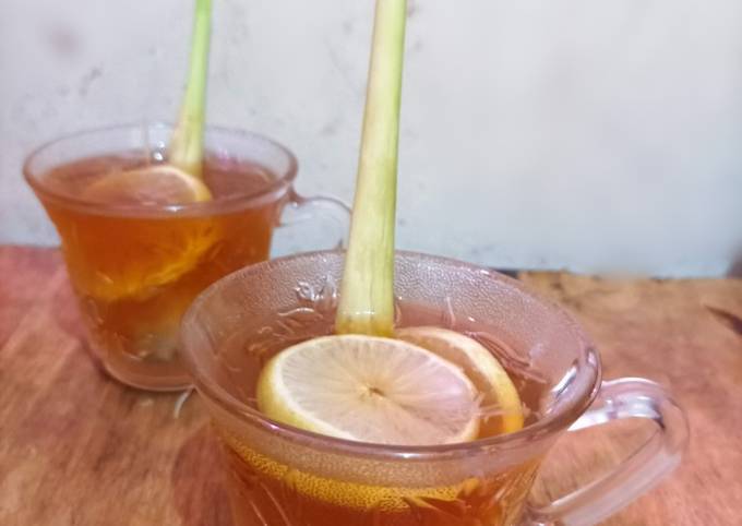Ternyata begini lho! Cara gampang memasak Teh sereh madu lemon  nikmat