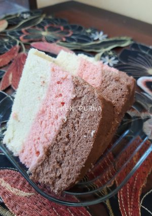 Foto resep Bolu kukus 3 warna
