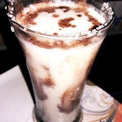 A picture of Coconut milk shake with chocolate twist.