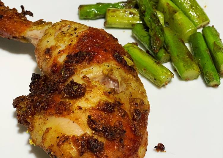 Bagaimana Menyiapkan Grilled Chicken with asparagus Anti Gagal