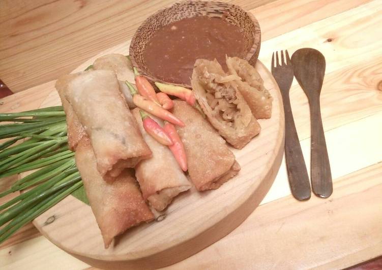 Lumpia isi rebung daging